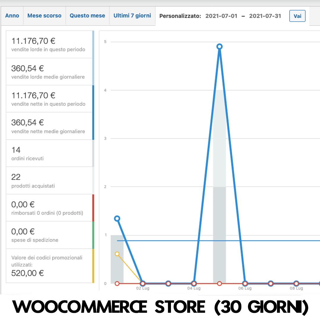 Risultati WooCommerce Store